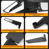 Wing Mirror Set Flip Black
