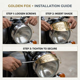 Headlight Shade Brass
