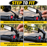 Wing Mirror Set Flip Black