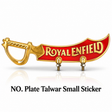 NO. Plate Talwar Small Red Sticker