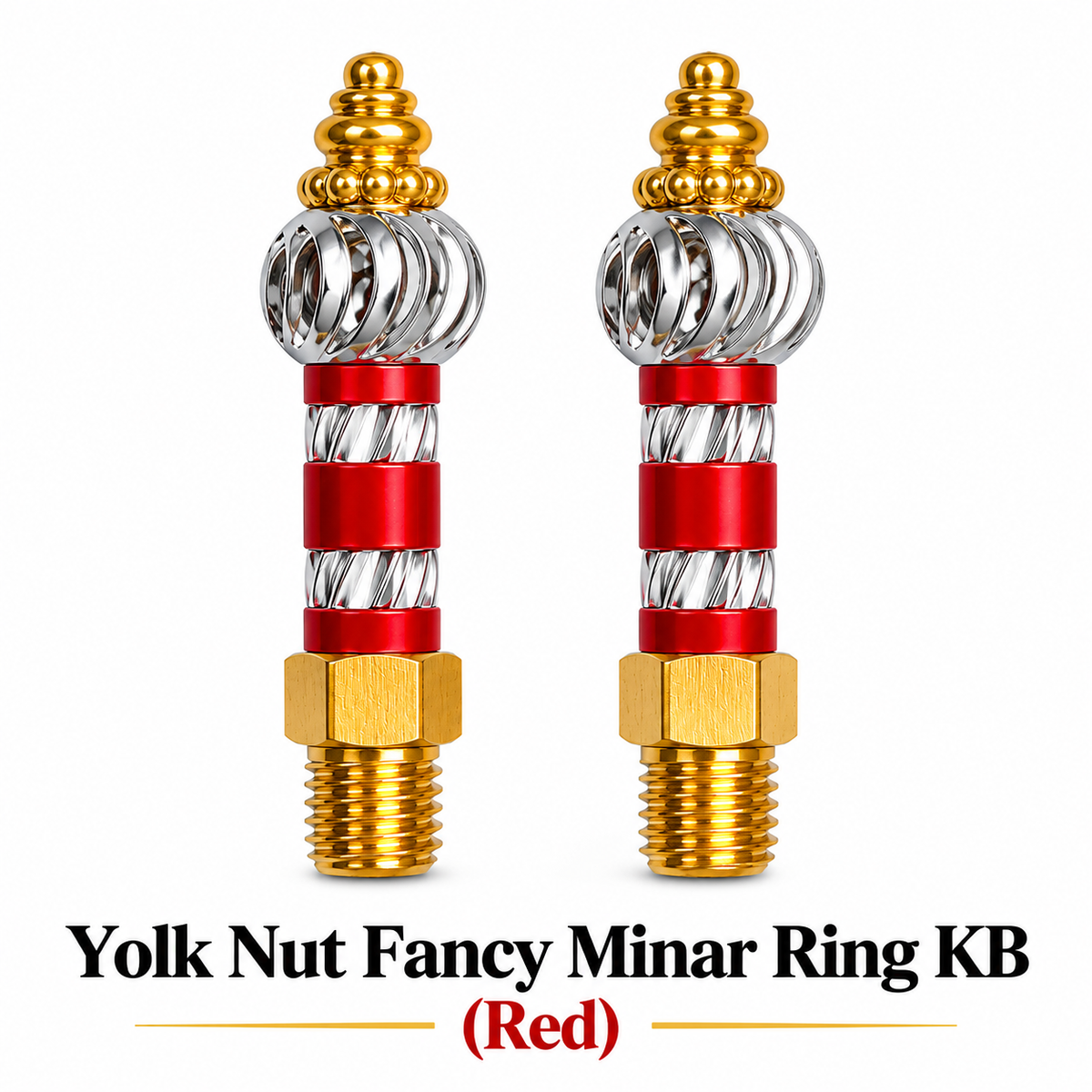 Yolk Nut Fancy Minar Ring KB (Red)