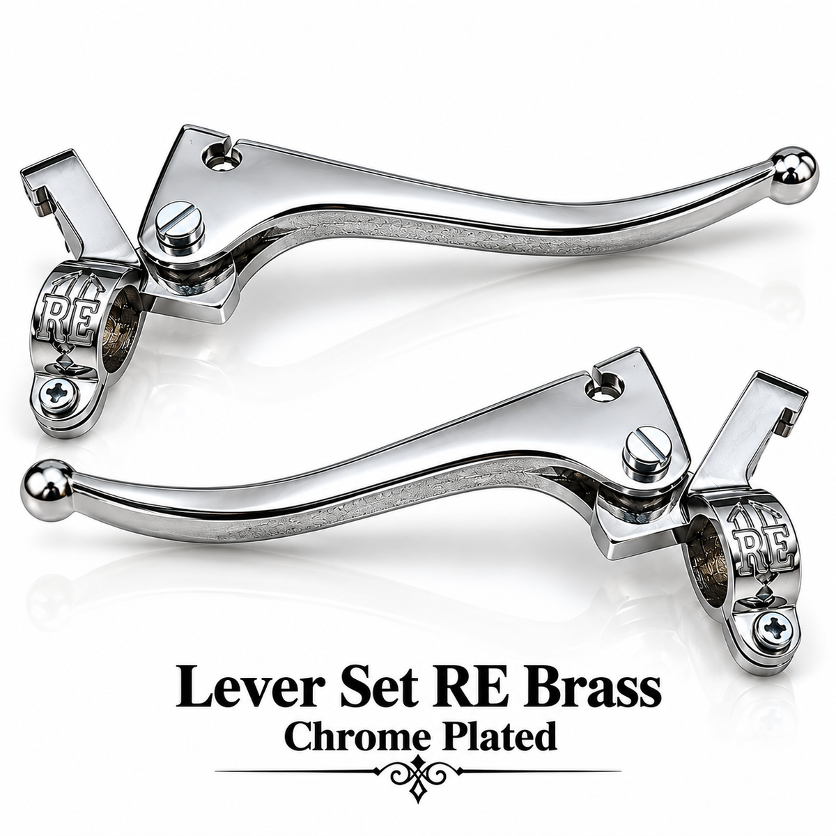 Lever Set RE Brass Chrome Plated