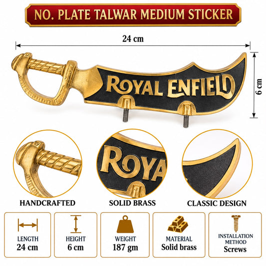 NO. Plate Talwar Medium Black Sticker