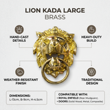 Lion kada Large Brass