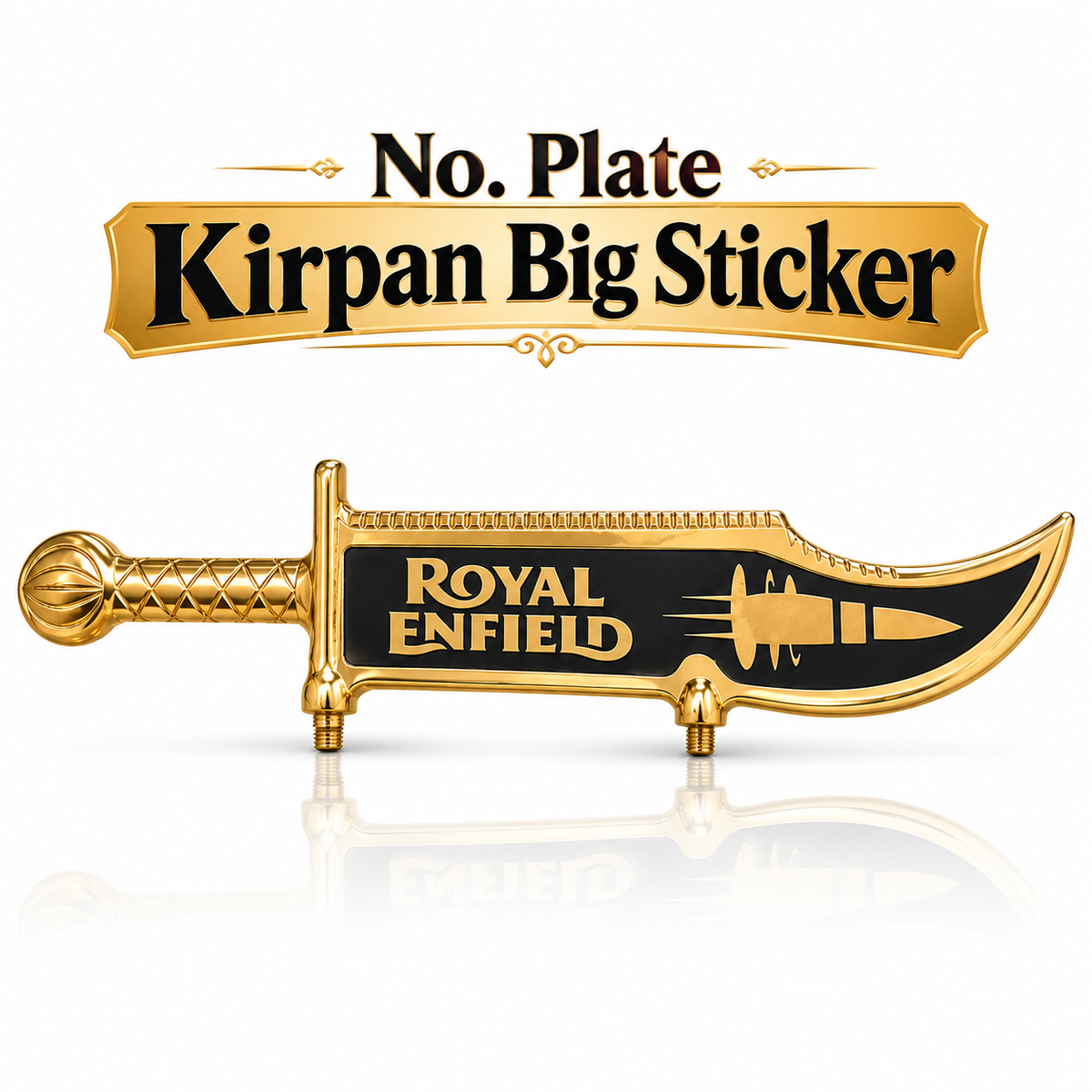 No. Plate Kirpan Big Sticker