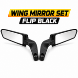 Wing Mirror Set Flip Black