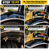 No. Plate Plain Shivaji Sticker
