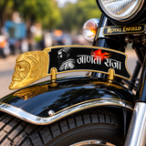 No. Plate Plain Shivaji Sticker