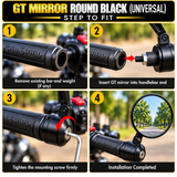 GT Mirror Round Black (Universal)