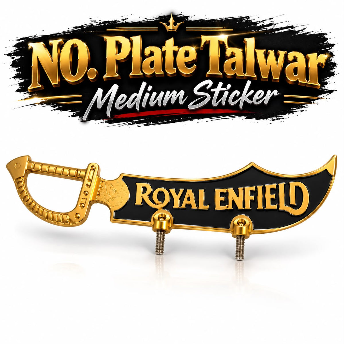 NO. Plate Talwar Medium Black Sticker