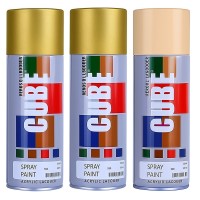 2 gold and copper spray paint