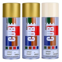 2 gold and cream white spray paint
