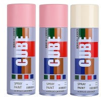 2 light pink 1 cream white spray paint