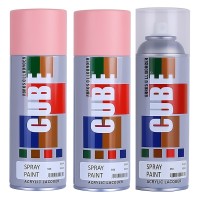 2 light pink 1 lacquer spray paint