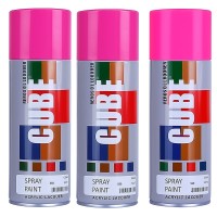 2 pink and fluroscent pink spray paint