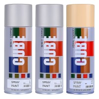 2 silver 1 copper spray paint