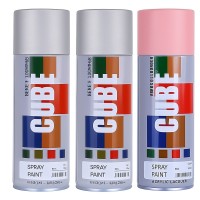2 silver 1 light pink spray paint