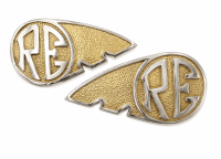 Royal Enfield Brass RE Side Panel Monogram for Bullet Electra | Brass Pair