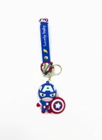 Cute Captain America Silicone Keychain
