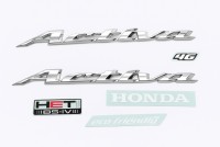 Honda Activa 4G Chrome Emblem & Sticker Set