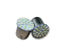 White LED Bike Front Indicator Bulb Turn Signal Light (Set of 2 Pcs)