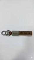 Metal & Leather Key Fob (BAJAJ)