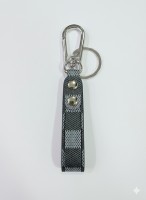 Studded Plaid Keychain (black)