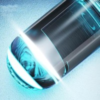 T10 DC12V LED Bulb Wedge License Plate Light for Motorbike Blue ( pack of 2)