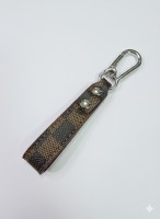 Studded Plaid Keychain (brown)