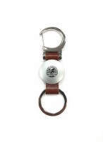 RE Leather Clip Keychain - Brown