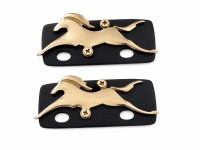 Royal Enfield Brass Horse Side Panel Monogram for Bullet & Classic | Brass Pair