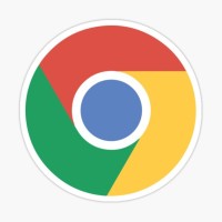 Chrome logo sticker