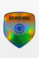 Mera Bharat Mahan Holographic Shield Sticker