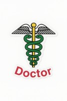 Doctor Logo Sticker (rectangle)