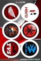 Bike Brand Logo Sticker Set