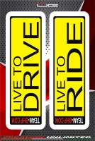 Live to Drive & Live to Ride Sticker Set
