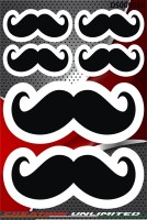 Classic Mustache Sticker Decals