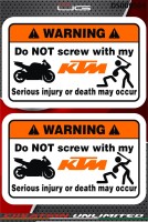 KTM Warning Sticker Decals