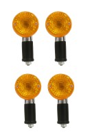 Yellow Glass Turn Signal Side Indicator Lights  (set of 4)
