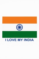 I Love My India Flag Sticker