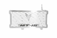 Radiator guard for the Yamaha MT-15 bike.