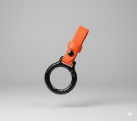 Leather Loop Key Fob (ORANGE)