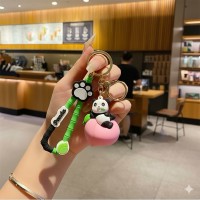 Cute panda key chain (peach)
