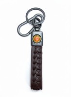 RE Logo Metal & Leather Tassel Keychain