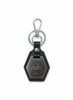 Royal Enfield Carabiner Leather Keychain (black)