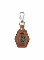 Royal Enfield Carabiner Leather Keychain (brown)