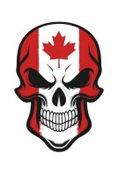 Canadian Skull Sticker