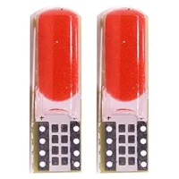 T10 LED Parking Light Indicator Lamp Bulb for Cars Bikes & Motorcycles (Red, 2 Pcs)