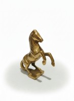 brass horse leg up