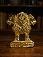 Royal Enfield Brass Ashoka Stambh Toolbox Emblem for Bullet & Classic | Brass